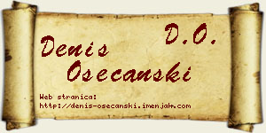 Denis Osećanski vizit kartica